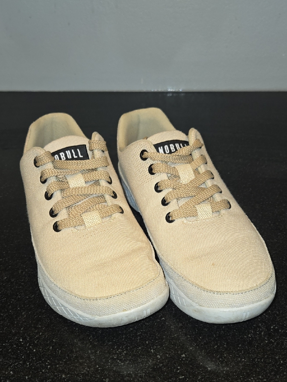 NOBULL Beige Canvas men's 7/women's 8.5 trainers